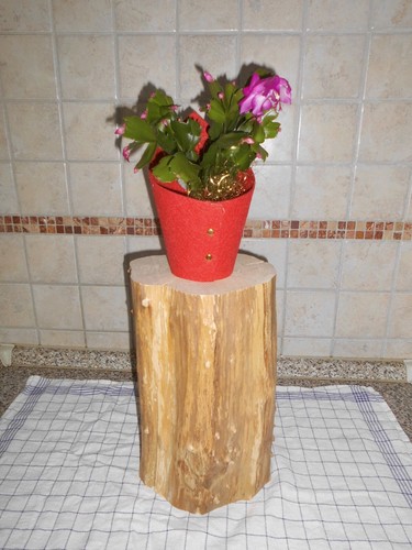 Blumenhocker aus birke - blumenhocker,