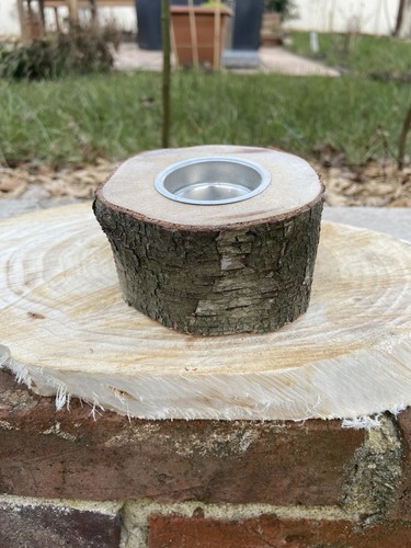 Teelichthalter aus birkenstamm - aus,