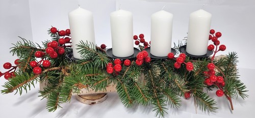 Kerzenständer aus birkenstamm - kerzenständer,