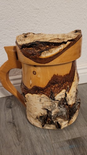Holz bierkrug aus einem - holz-bierkrug,